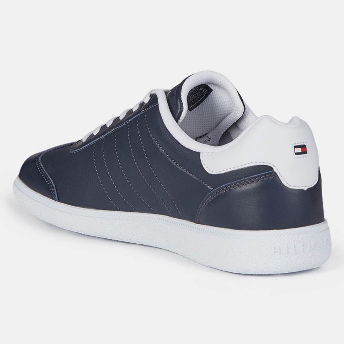 Tommy Hilfiger Baskets en Cuir Essential Corporate Cupsole bleu marine