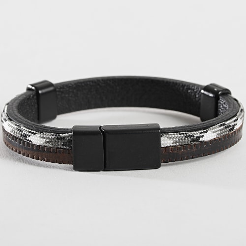 Bracelet Noir Marron Blanc