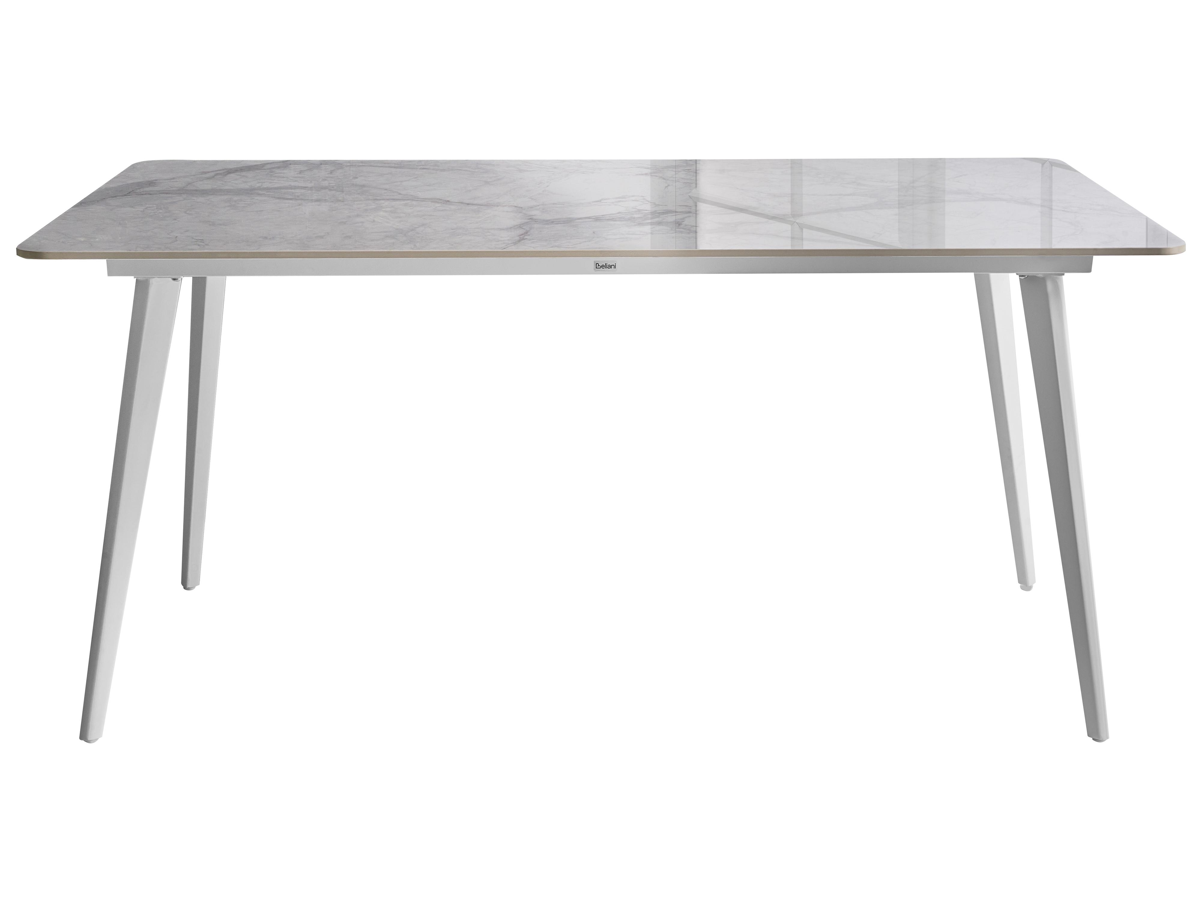 Tuin eettafel RODALLO 160 cm 90 cm Steen Wit marmer