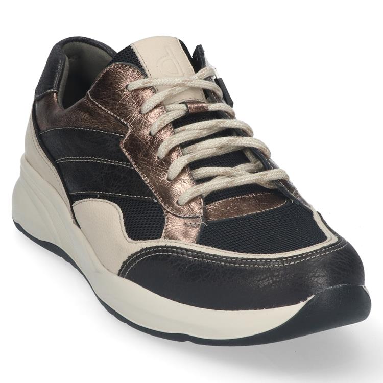 Durea 6308 wijdte H ZWART/BEIGE/GOUD