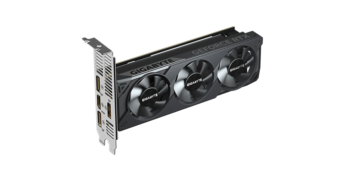 GIGABYTEGeForce RTX 5060 OC Low Profile 8G grafische kaart  (3x DisplayPort, 1x HDMI, DLSS 4)