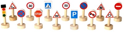 Plan Toys Trafikkskilt Sett