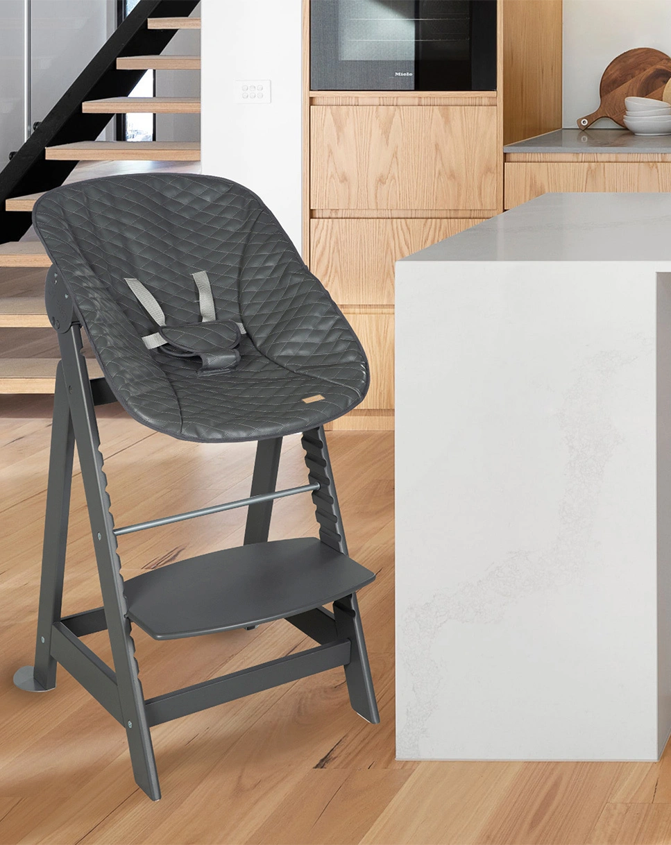 Treppenhochstuhl LUXE 2in1 anthrazit (Farbe: graphite)