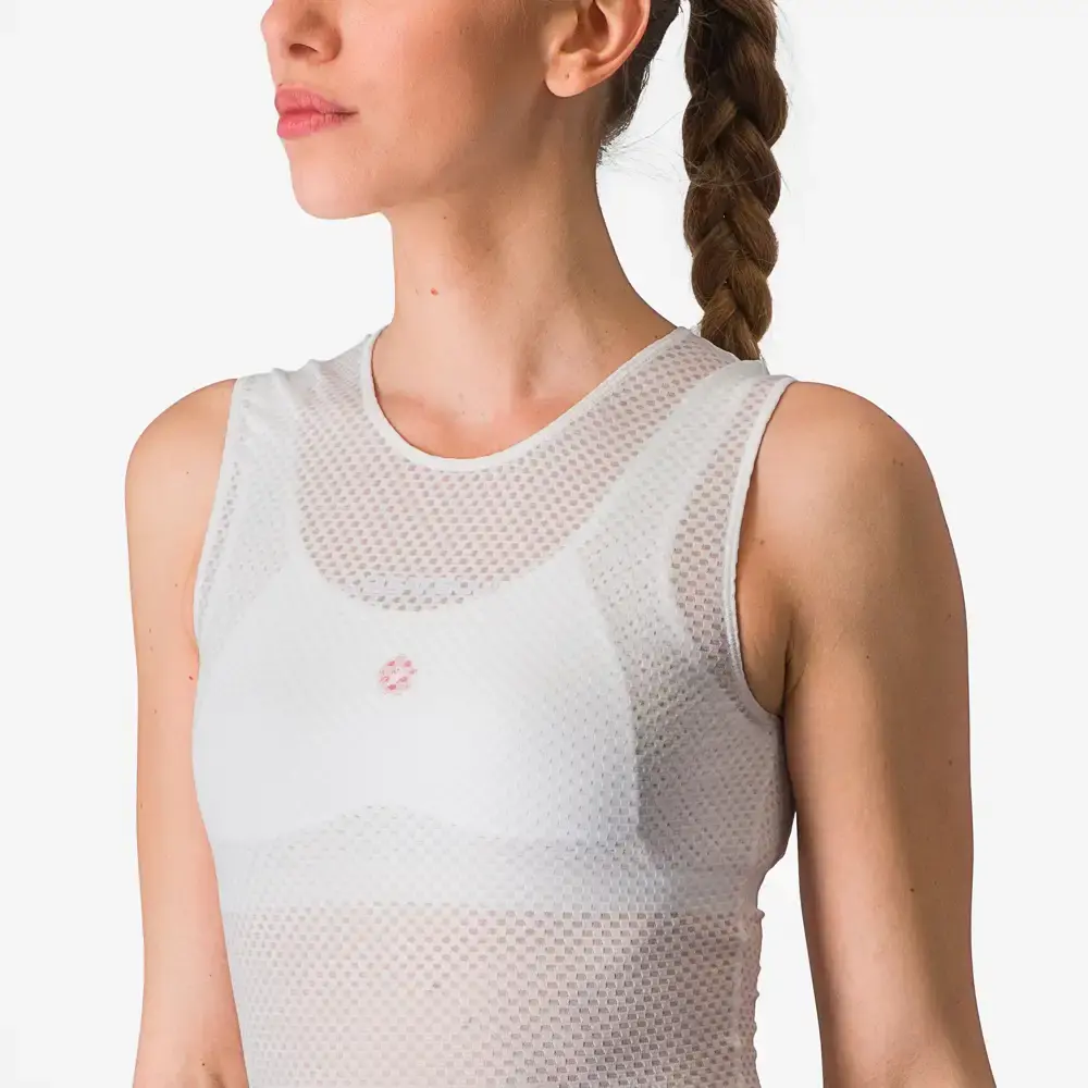 Castelli Pro Mesh Ondershirt Zonder Mouwen Wit Dames