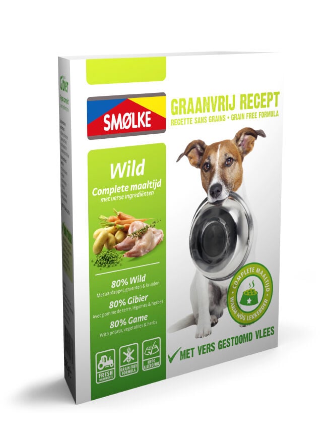 Smölke Vers Gestoomd - Hondenvoer - Graanvrij - 395 Gram - wild