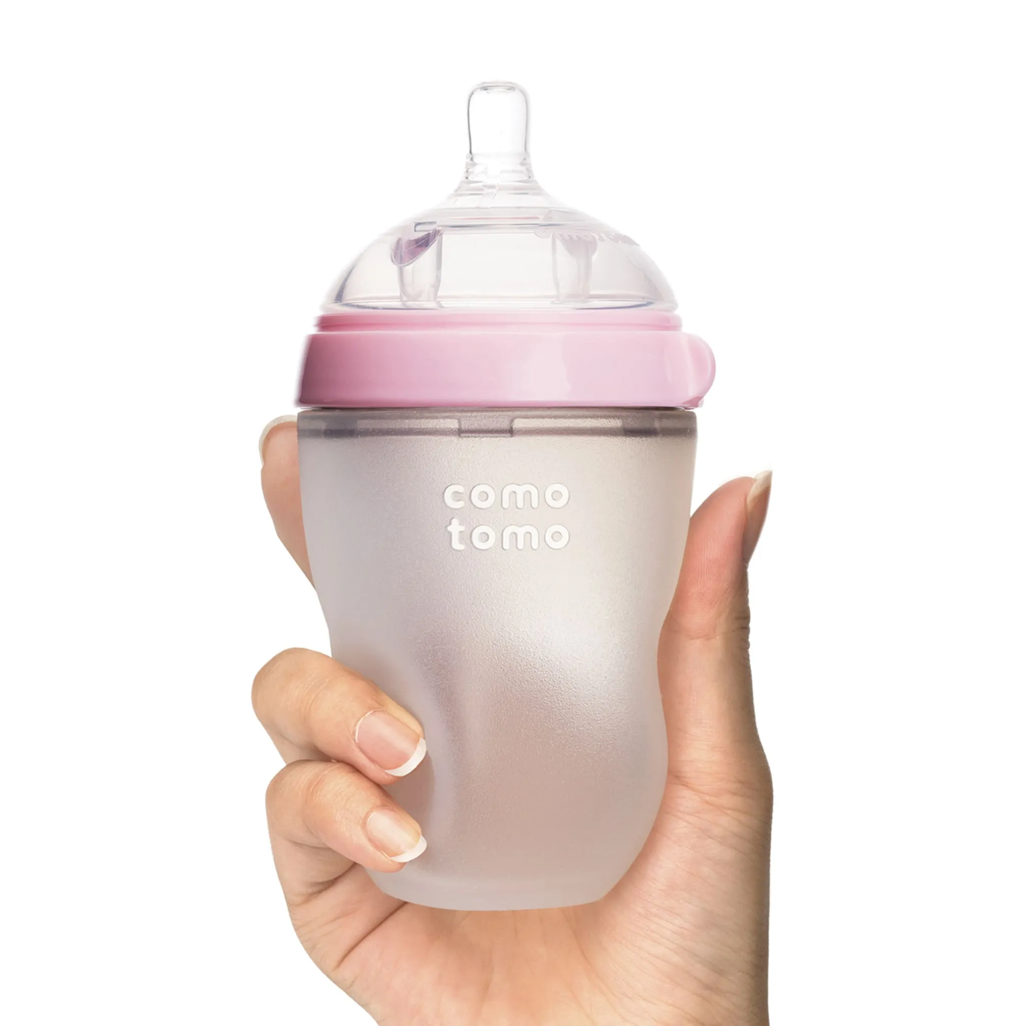 Como Tomo Biberon Souple à Flot Naturel Prévention des Coliques 250ml - Rose