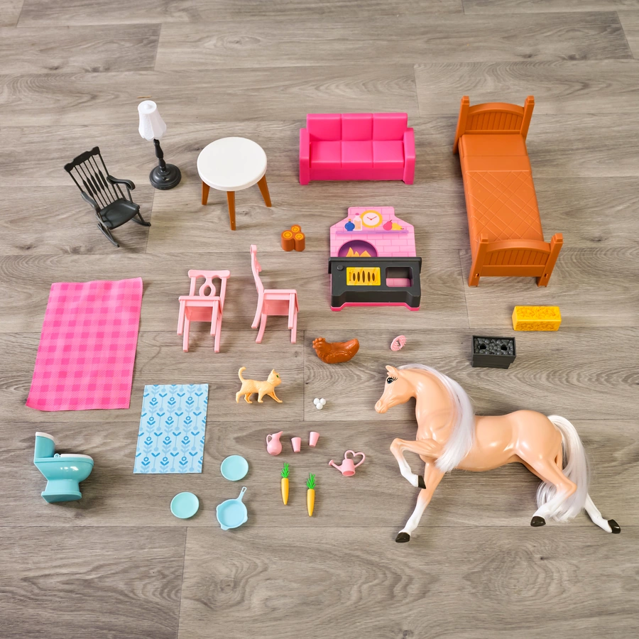 KidKraft® 2-in1-Puppenhaus mit Windrad-Aufzug und Scheune
