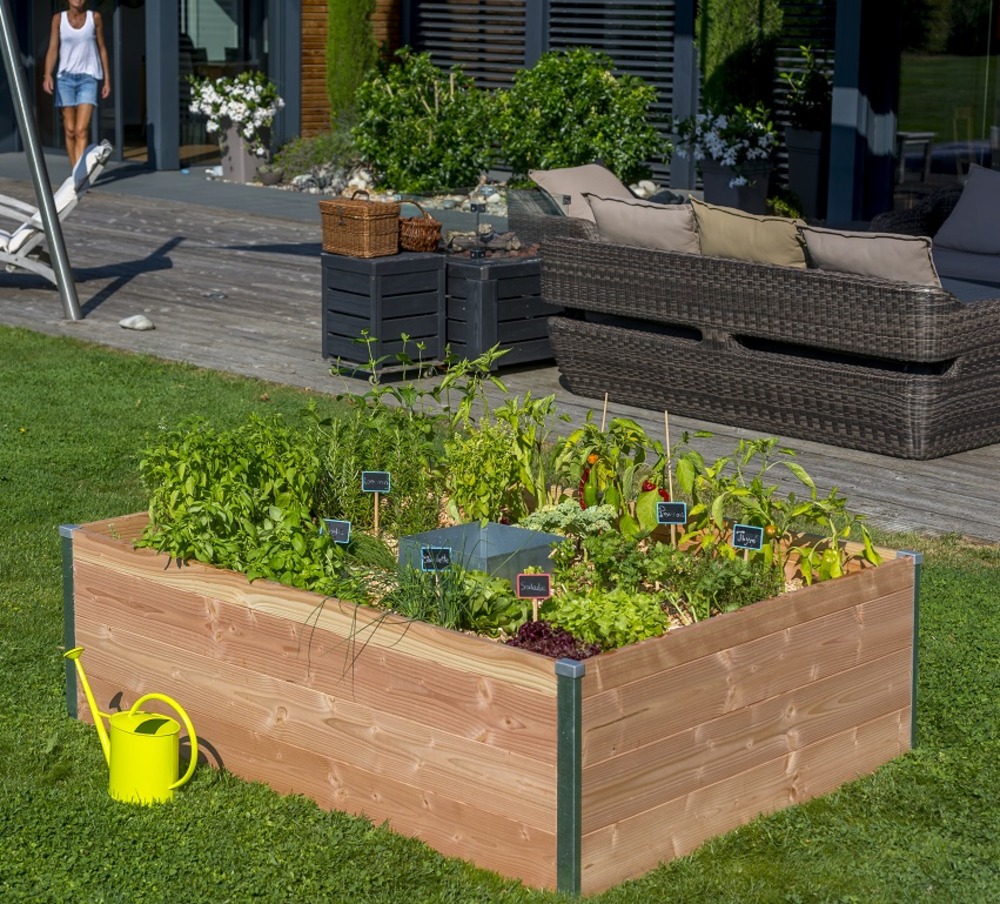 Keyhole garden médium - carré potager avec composteur intégré