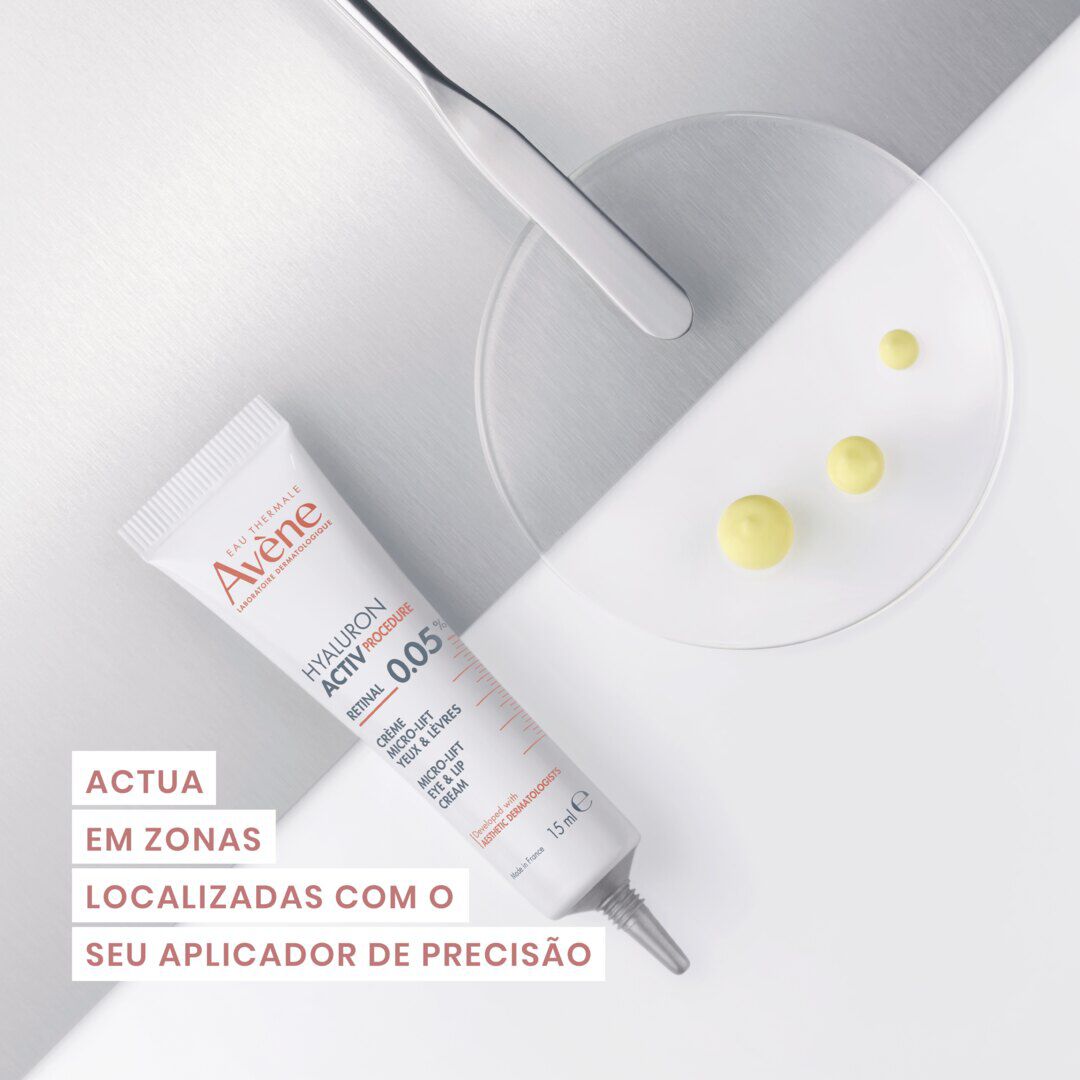 AVENE  Hyaluron Activ Procedure Creme de Olhos e Lábios Micro-Lift - 0,05% Retinal - 15ml