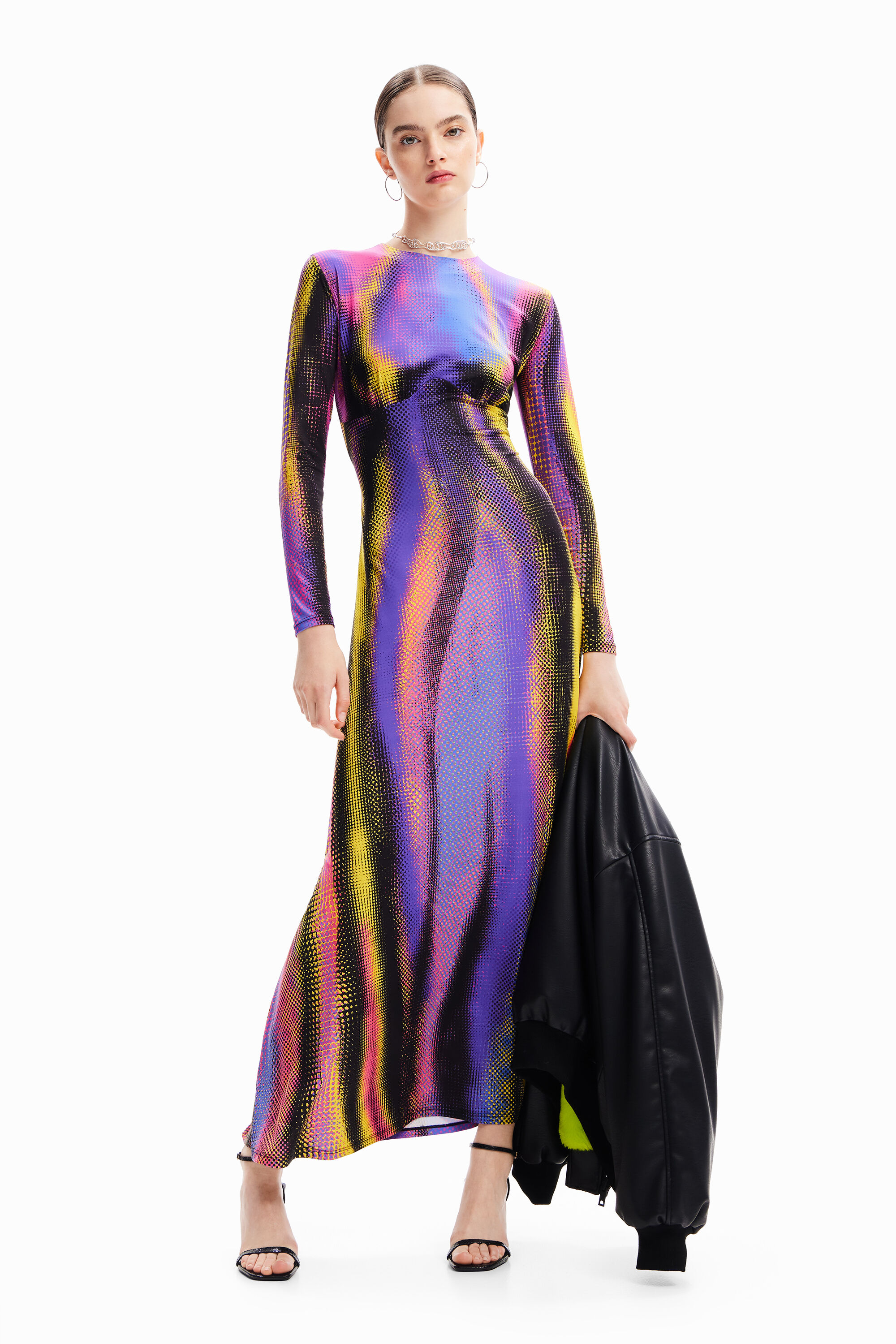 Vestido maxi justo da María Escoté