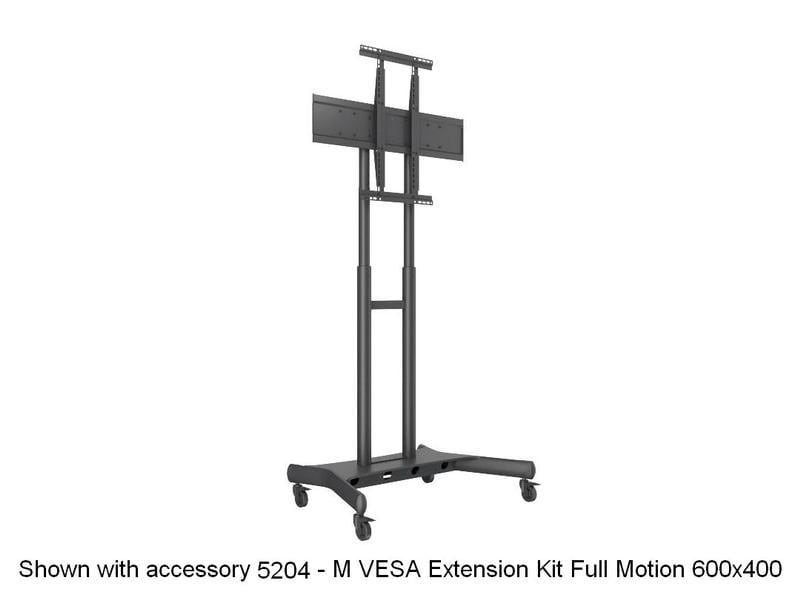 Multibrackets TV-Trolley Basic 180 Schwarz Mobiler TV-Ständer für Videokonferenzen