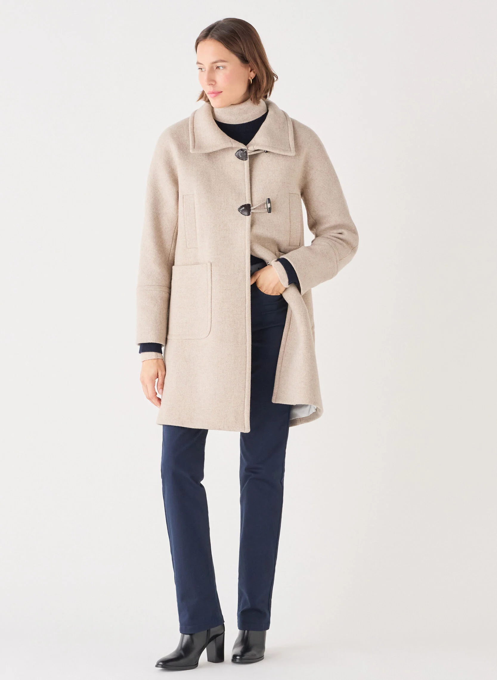 GRAMONT - Manteau droit boutonné | Beige