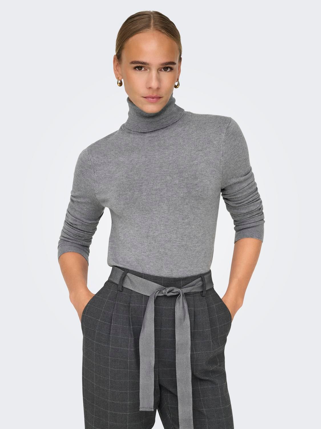 ONLVENICE Strickpullover Light Grey Melange