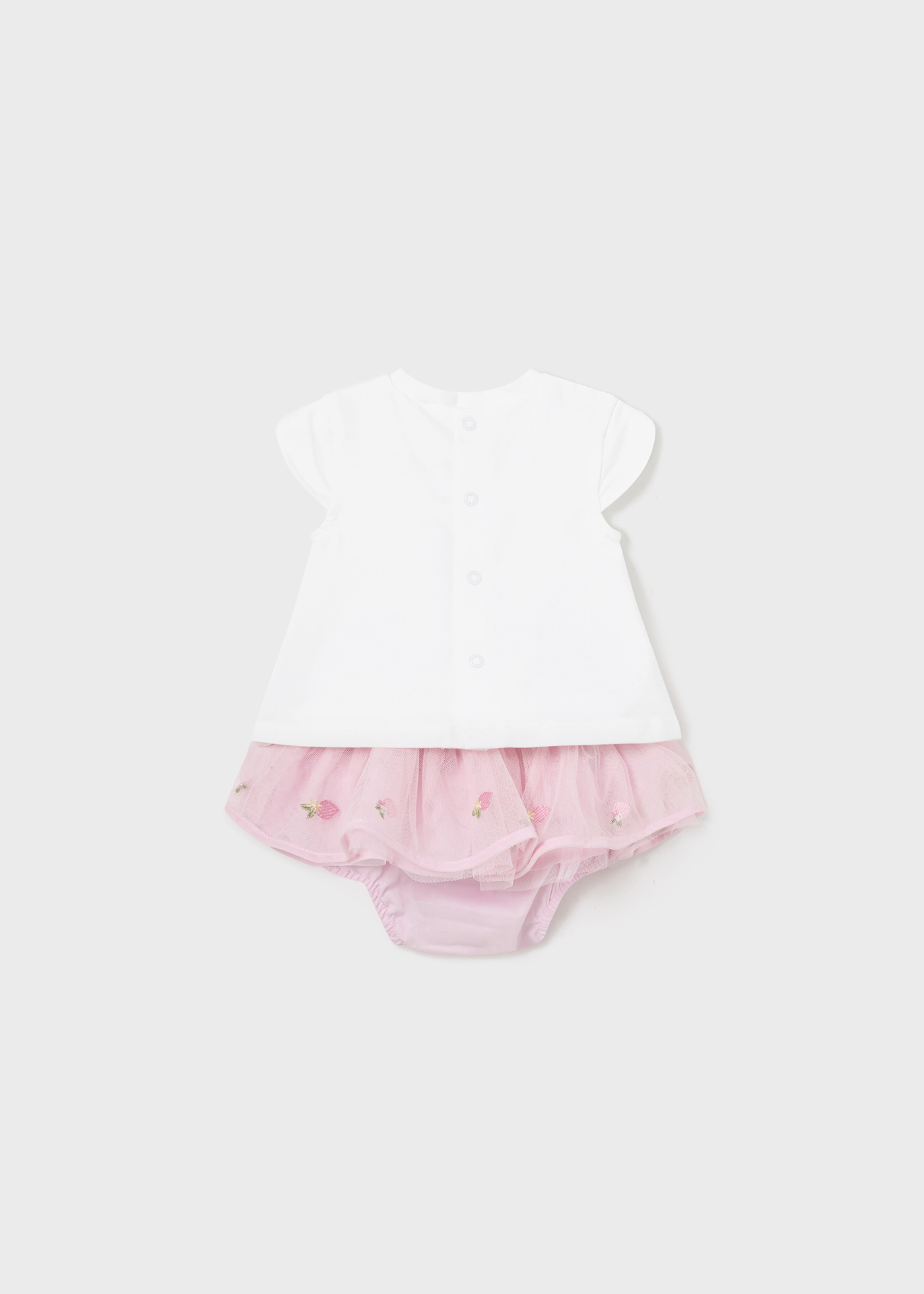 Conjunto de duas peças, saia de tule, recém-nascido, bebê rosa