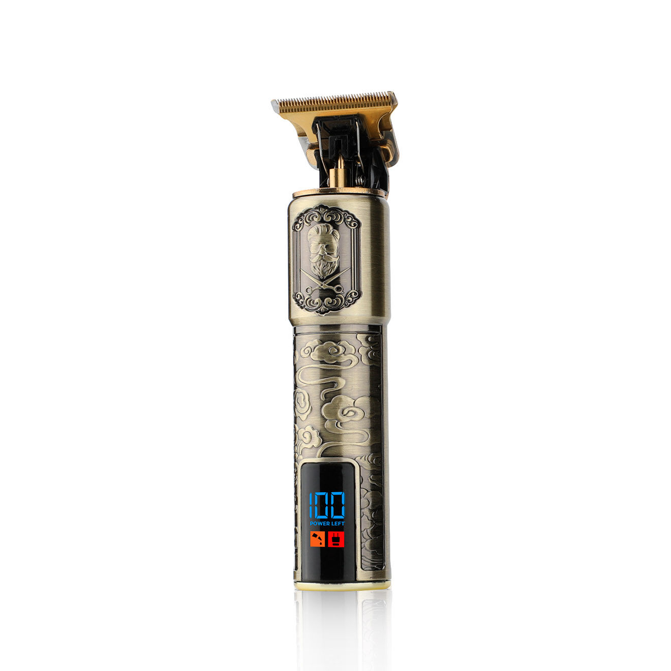 Becker Shaves & Trims Set de tondeuse metal sans fil cheveux et barbe harley gris