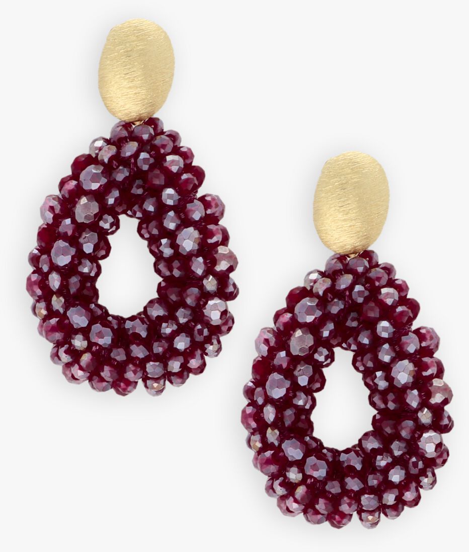 bordeaux lott. gioielli oorbellen ce gb drop s irregular stones