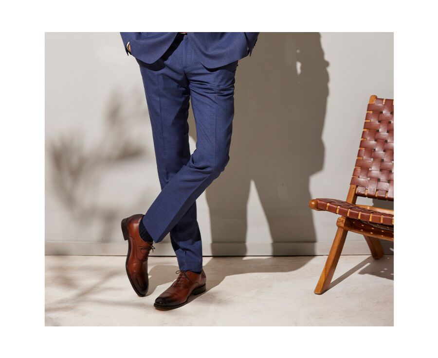 Pantalon de costume homme Bleu Chiné - LAZARE