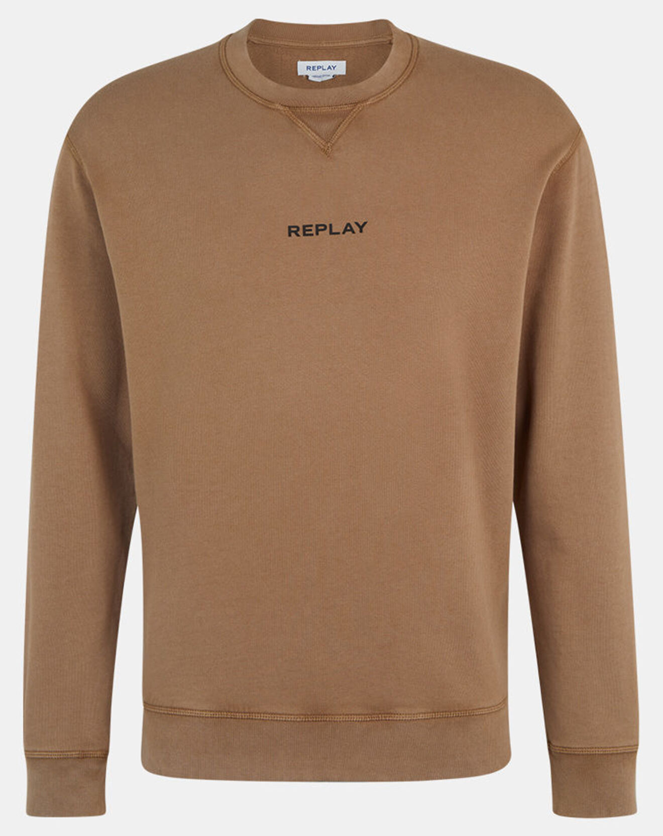 Replay Sweat en Coton Bio Essentials Cn marron