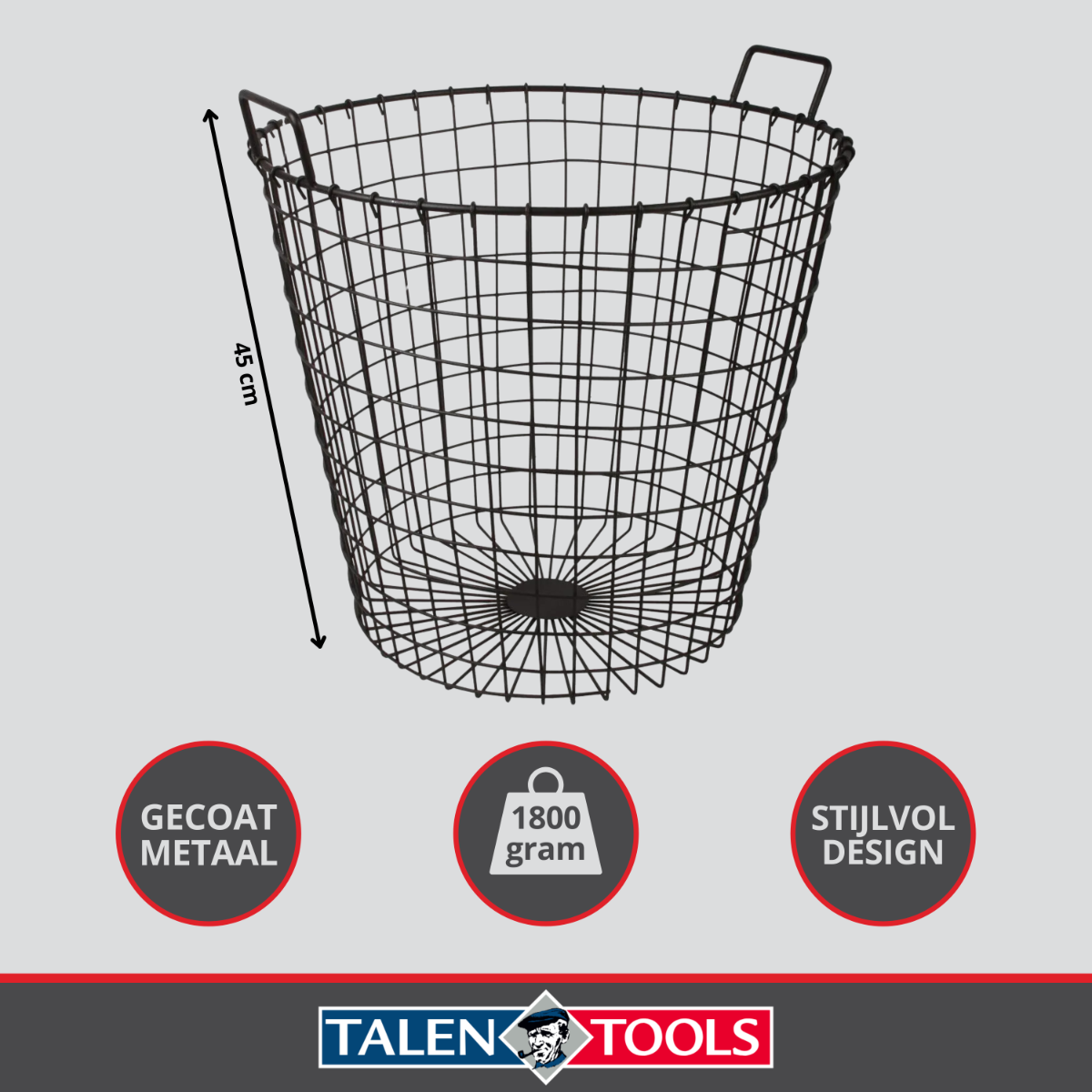 Talen Tools - Aardappelmand - Ijzer - 45x45 cm