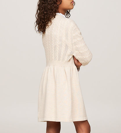 Tommy Hilfiger Kleid - Strick - Cable - Heathered Oat