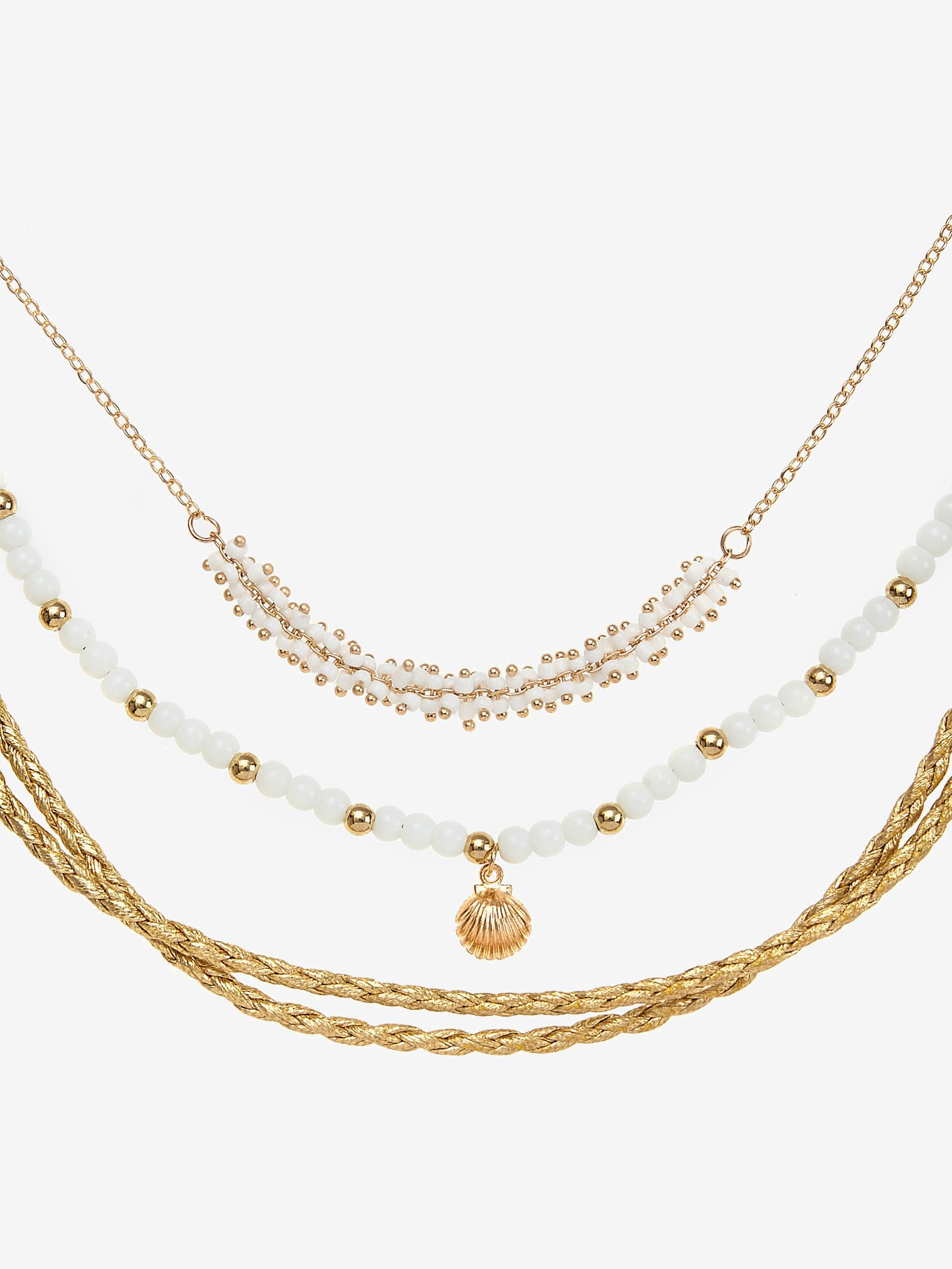 Chaîne de cheville avec pendentif perles en métal et verre