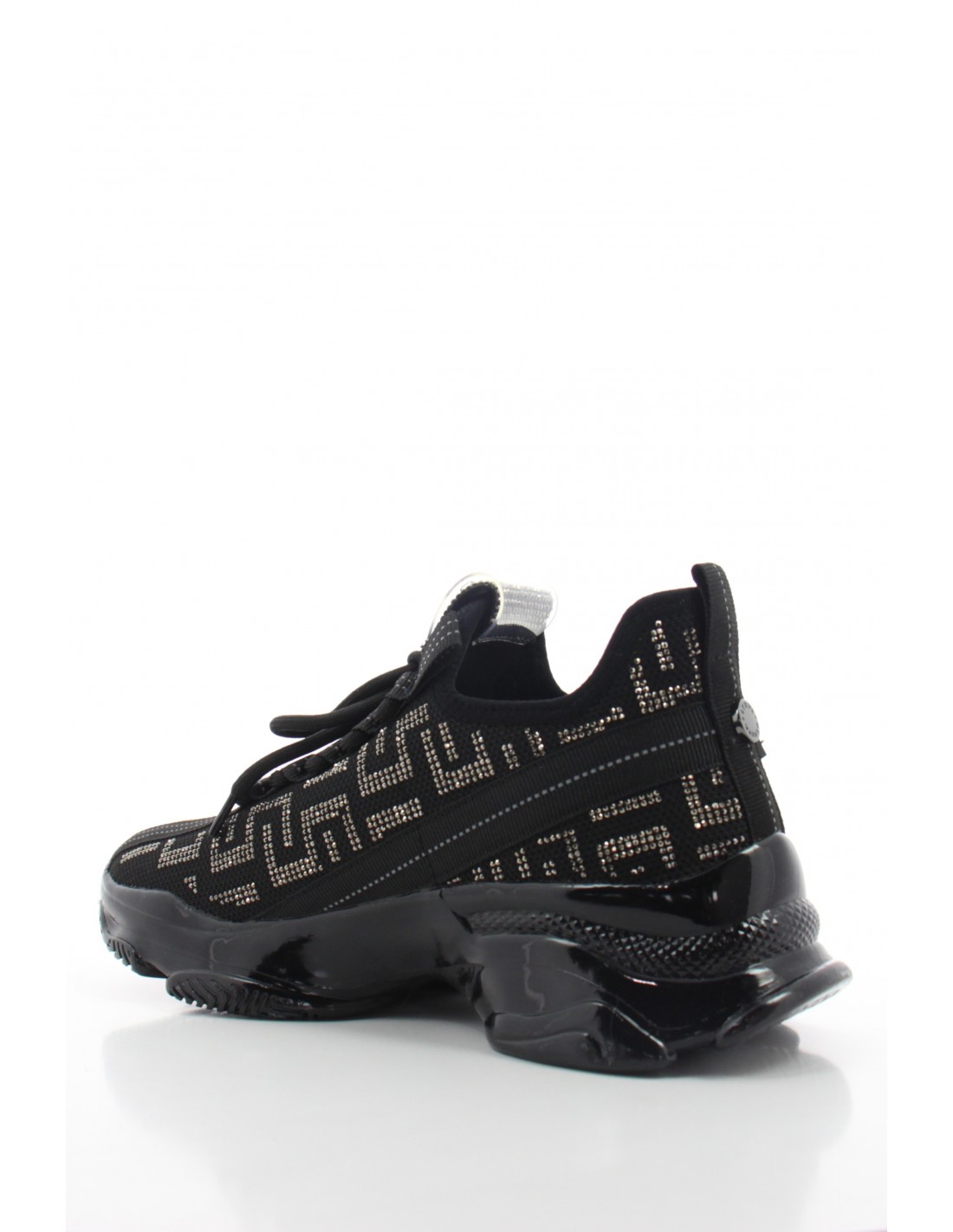 steve madden Baskets de ville Femme Maxout Sneaker Noir Paillettes