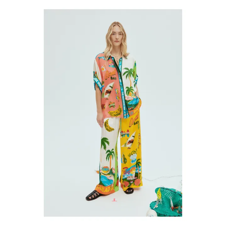 Alémais Pantalon Paradiso Soie | Ecru