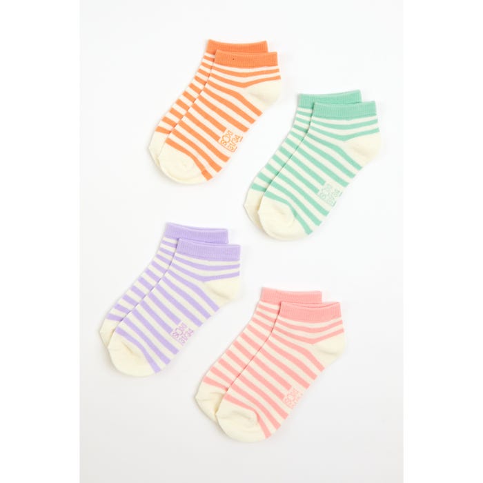 sOxi-Kids 4-pack sneakersokken gestreept - sOxi