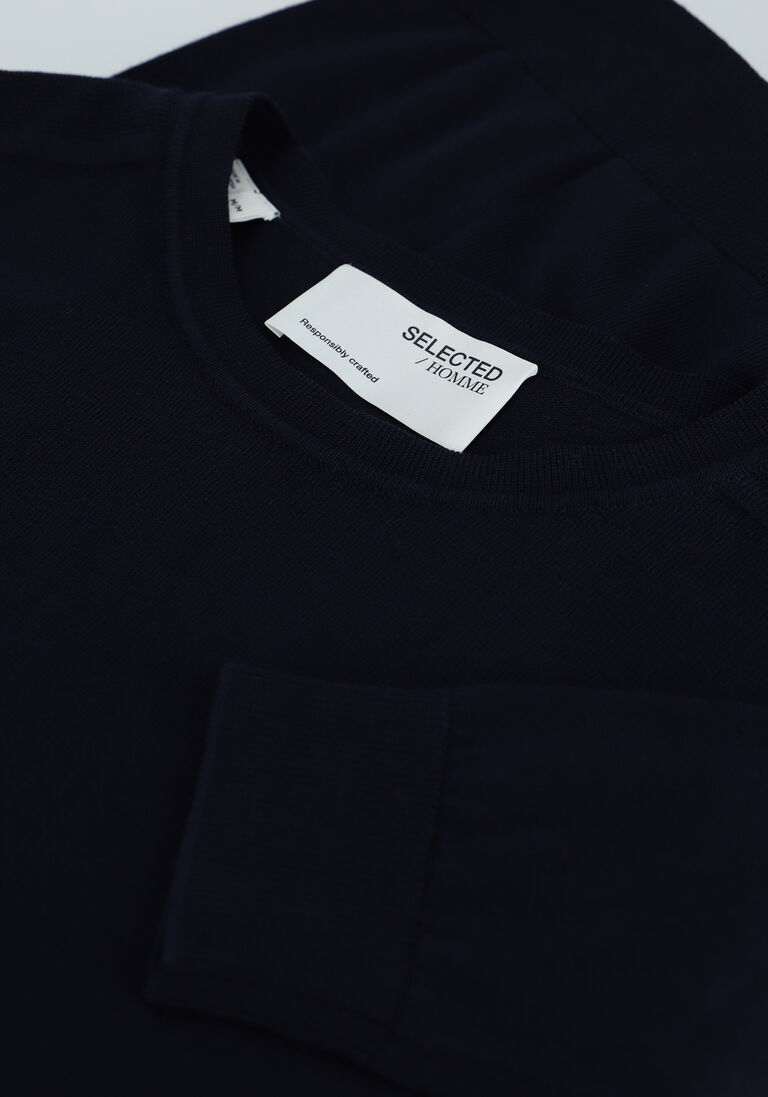 SELECTED HOMME donkerblauwe selected homme trui slhberg crew neck b