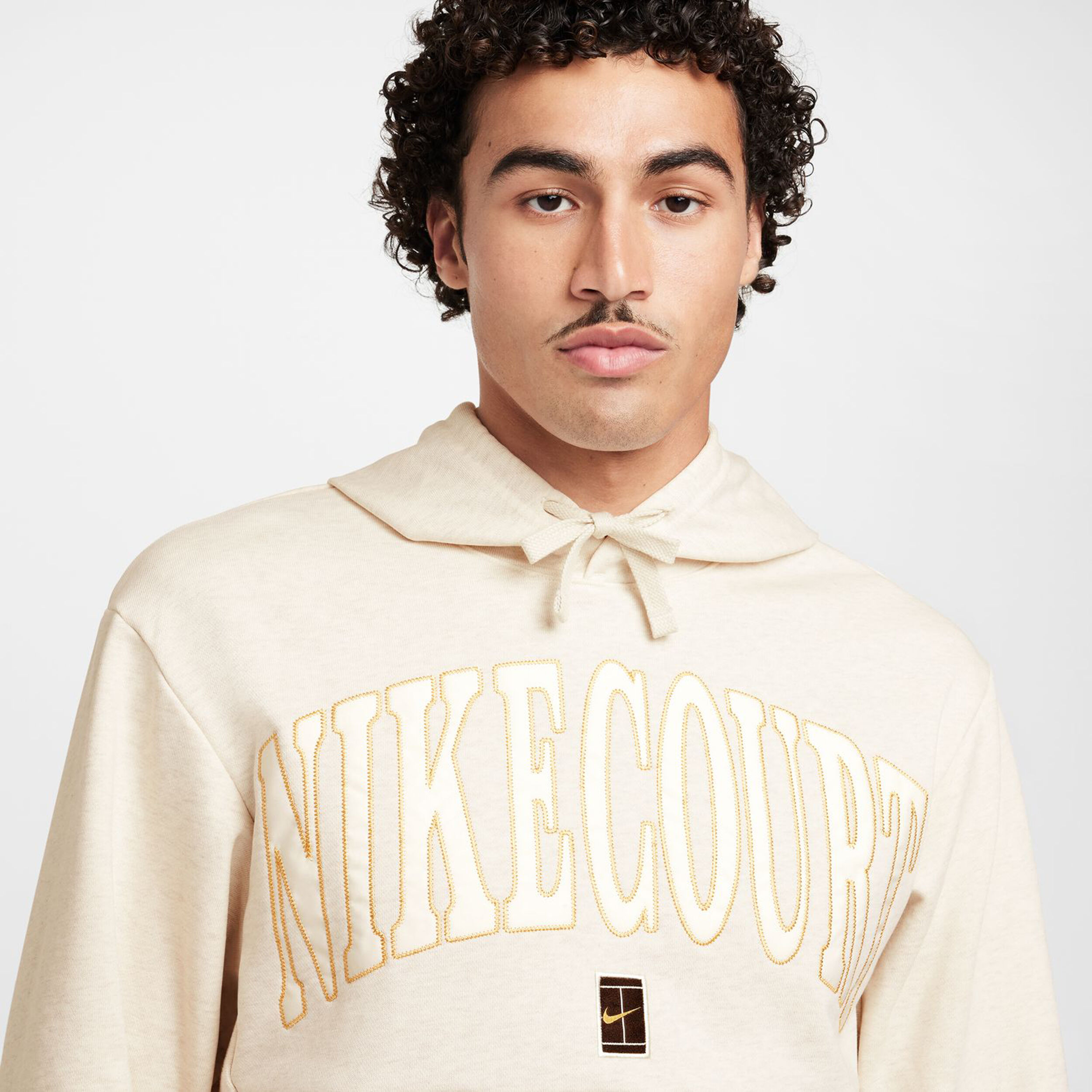 Nike Court Dri-Fit Fleece Heritage Sweat À Capuche Hommes - Crème