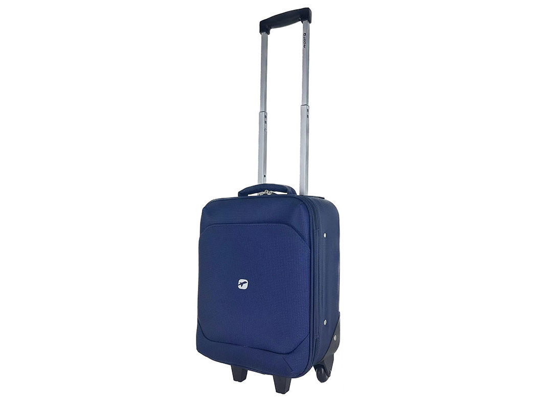 MALA DE CABINE FLEXÍVEL AIRPORT AZUL 4 RODAS 42X30X15CM