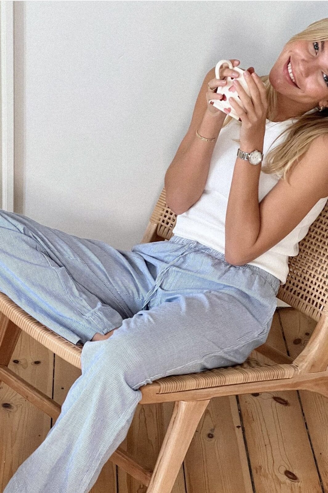Neo Noir Sonar Mini Stripe Pants blue