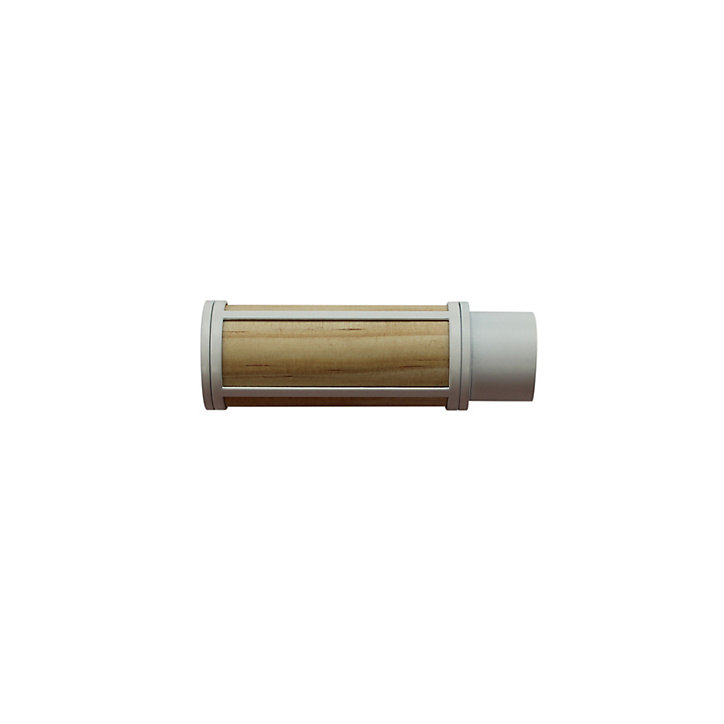 Barre à rideaux GoodHome Asian Stick métal mat blanc Ø16/19mm x L.120/210 cm