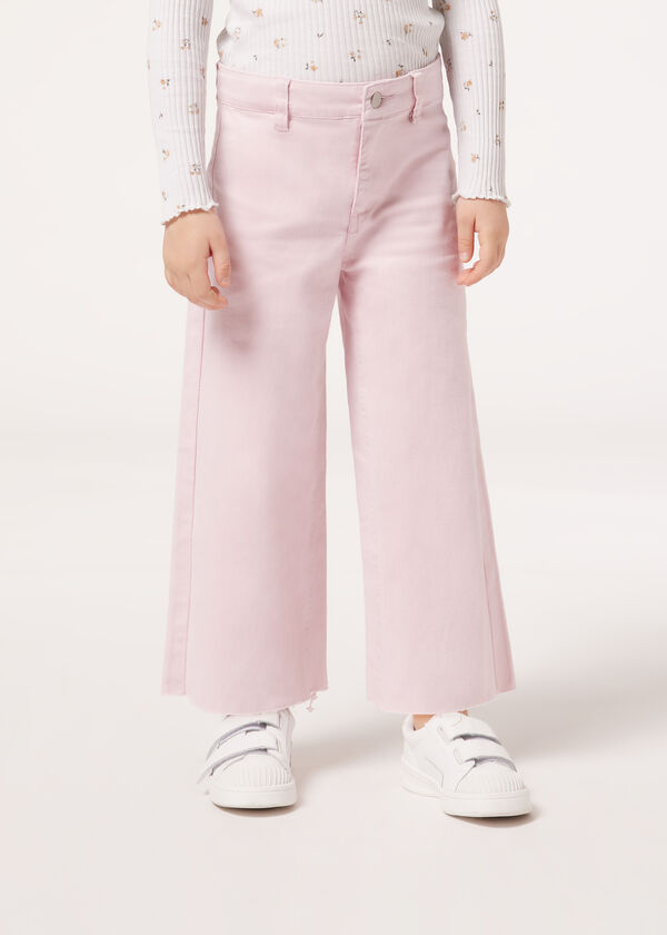 Calça jeans flare tie-dye para meninas