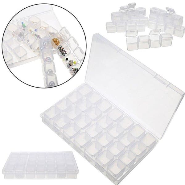 2-Pak Perleoppbevaring 28 rom for Diamond Painting - Diamantmaling