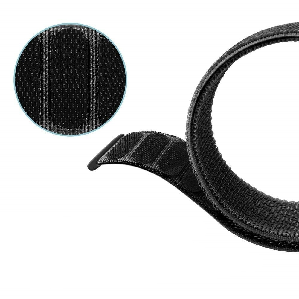 Garmin Fenix 7X / 7X Pro Nylon Klettverschluss Ersatz Armband - Schwarz