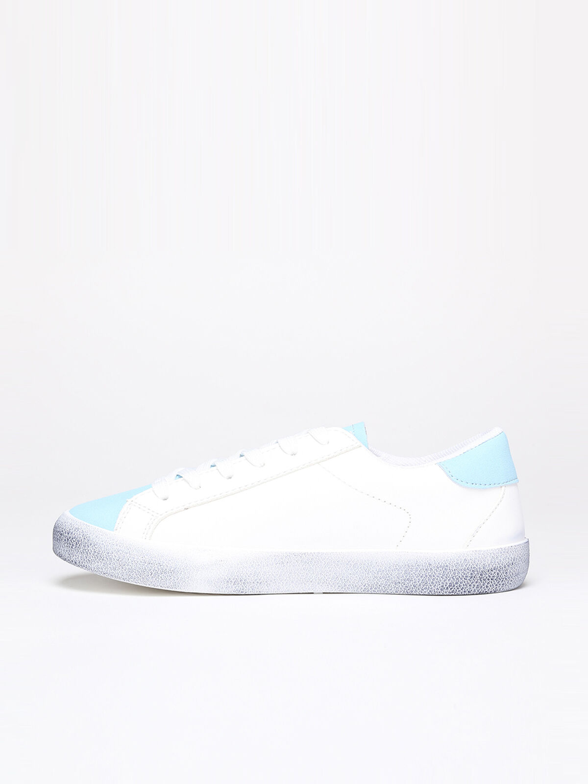 Baskets & avec semelle effet usé- Bleu