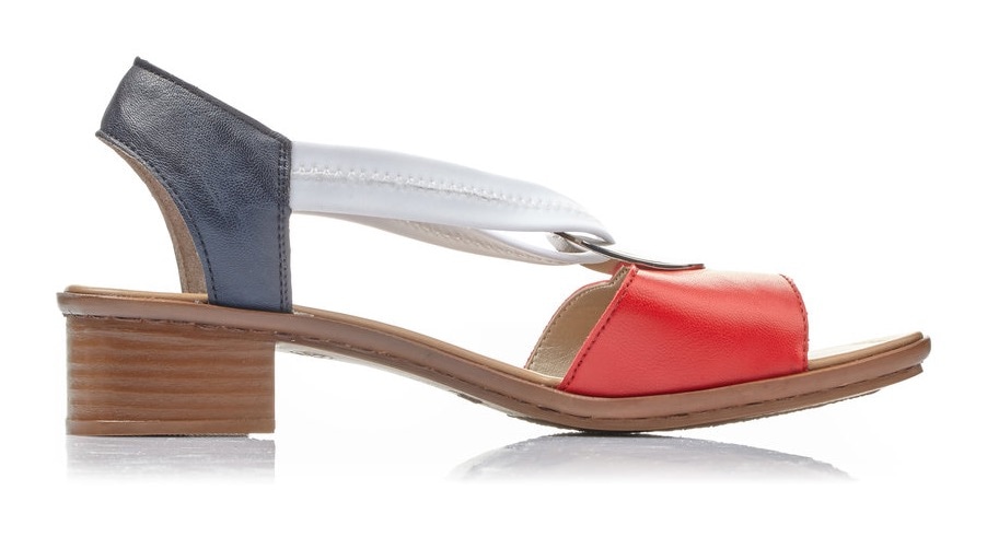 Rieker Sandalette  , Sommerschuh, Sandale, Blockabsatz, mit Stretchband