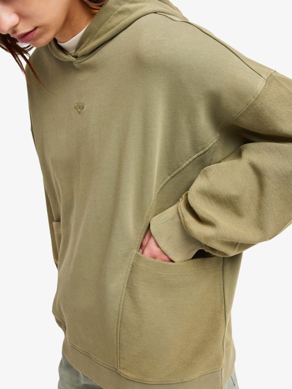 Power Of Nature Sweat à capuche zippé oversize Vert Femme