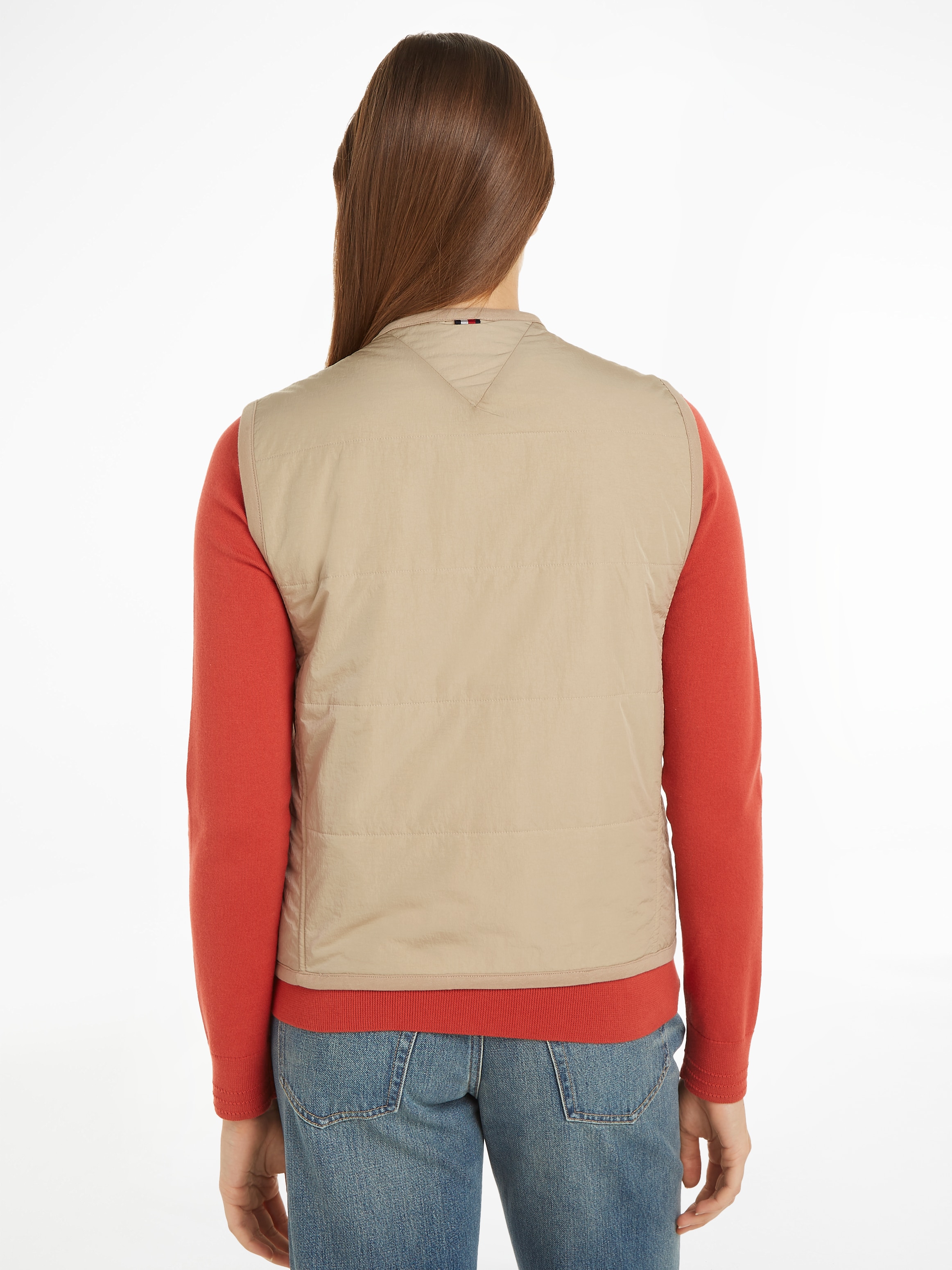 Tommy Hilfiger Steppweste »JERSEY LINED VEST« mit Tommy Jeans Logo-Flag