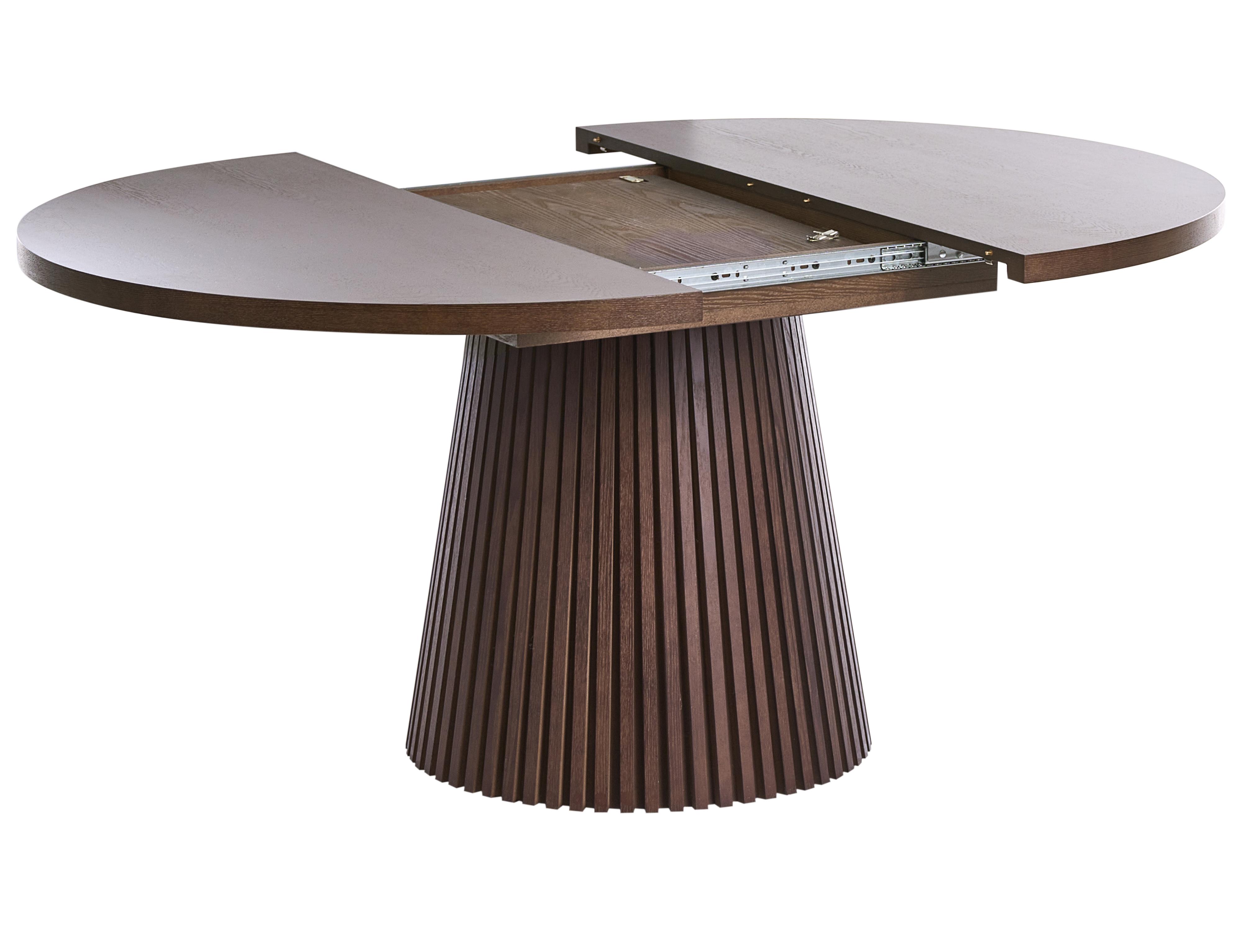 Eettafel uitschuifbaar MOORE Donker essenhout 120 cm 120/160 cm