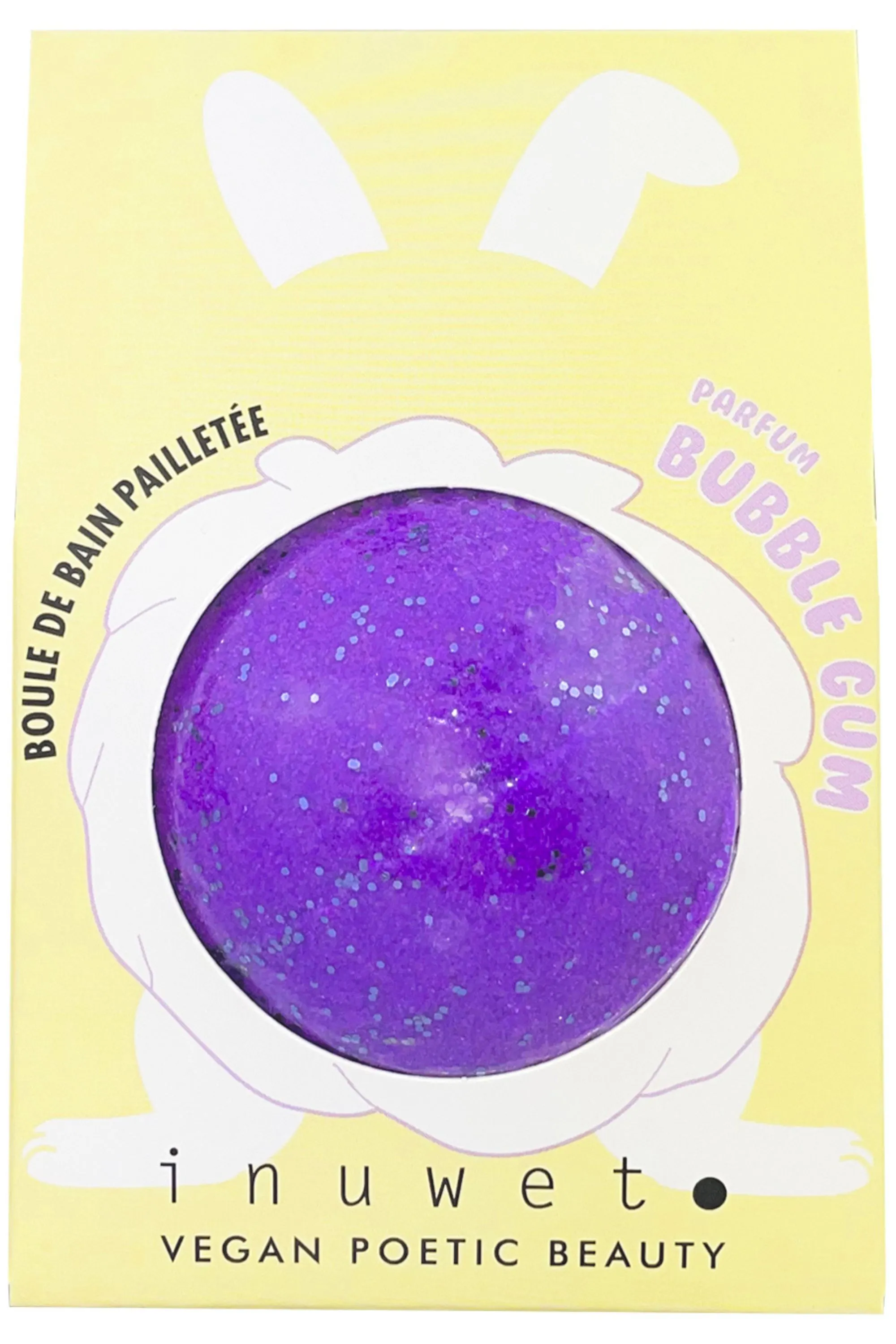 Inuwet (In Unicorn We Trust) Bombe de bain effervescente senteur Bubble Gum-120 g