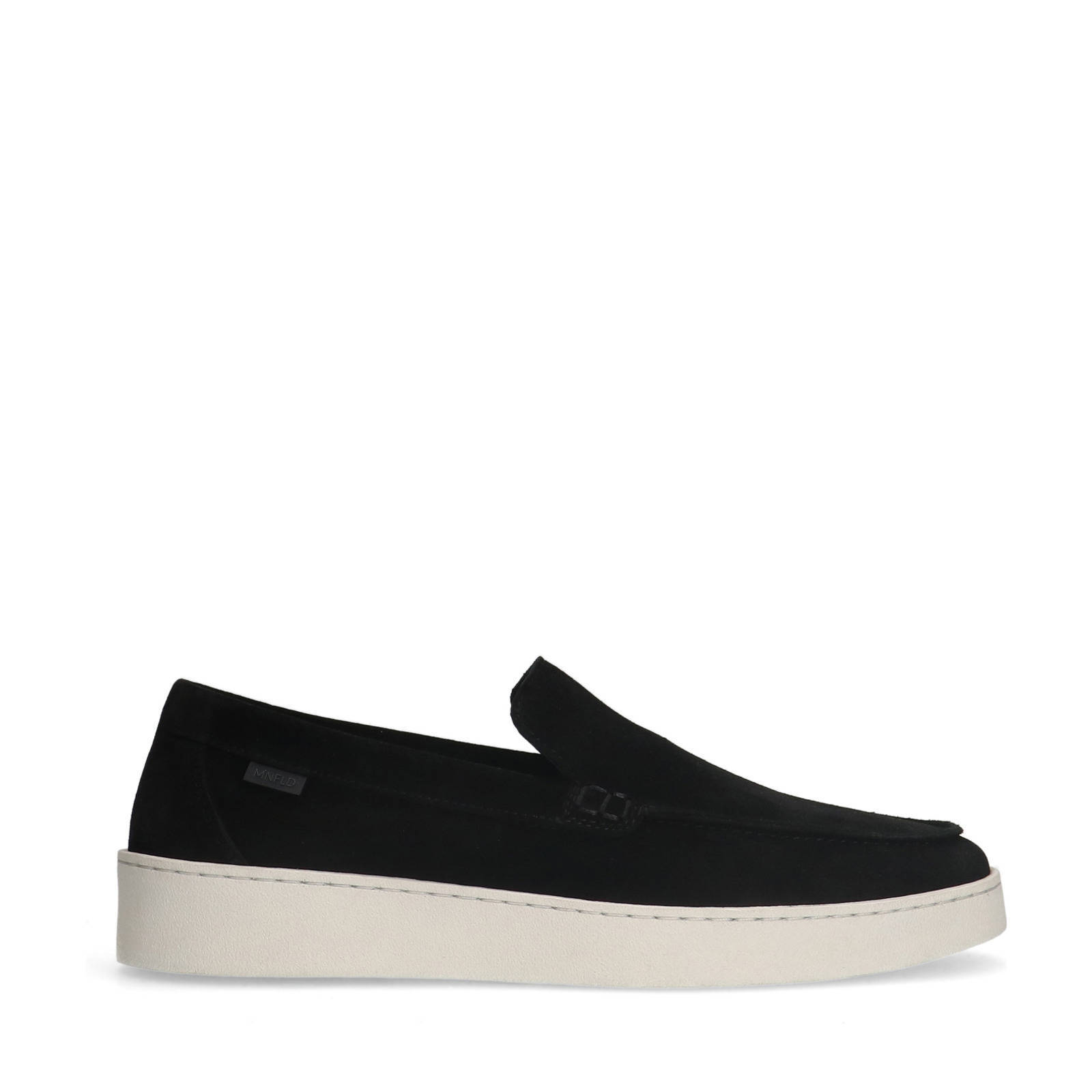 Manfield suède loafers zwart