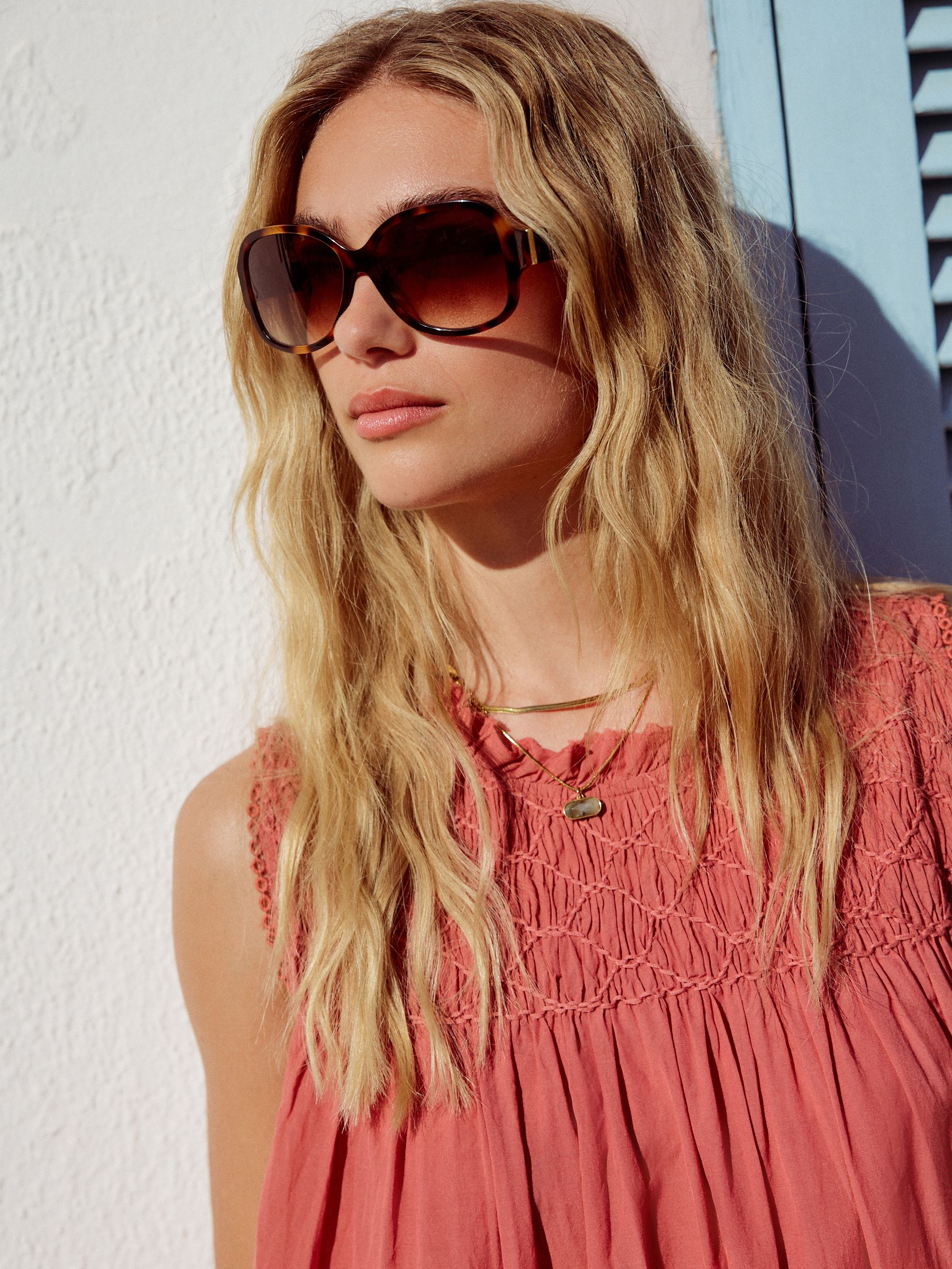 Tortoise bruin - Acetate Wrap Sunglasses