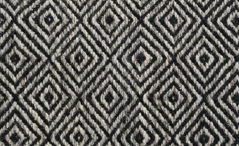 Naturteppich 80x150 cm rechteckig Beige, Schwarz