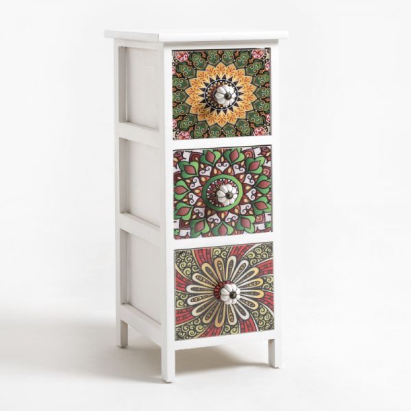 Cómoda Estreita Mosaiko 3 Gavetas