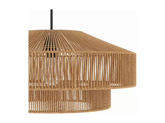 Suspension ronde en papier de corde 60 cm - Clairia