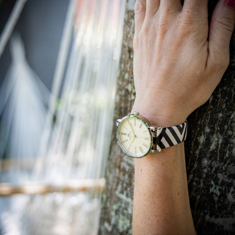 Montre Femme GIORGIO bracelet Cuir Noir