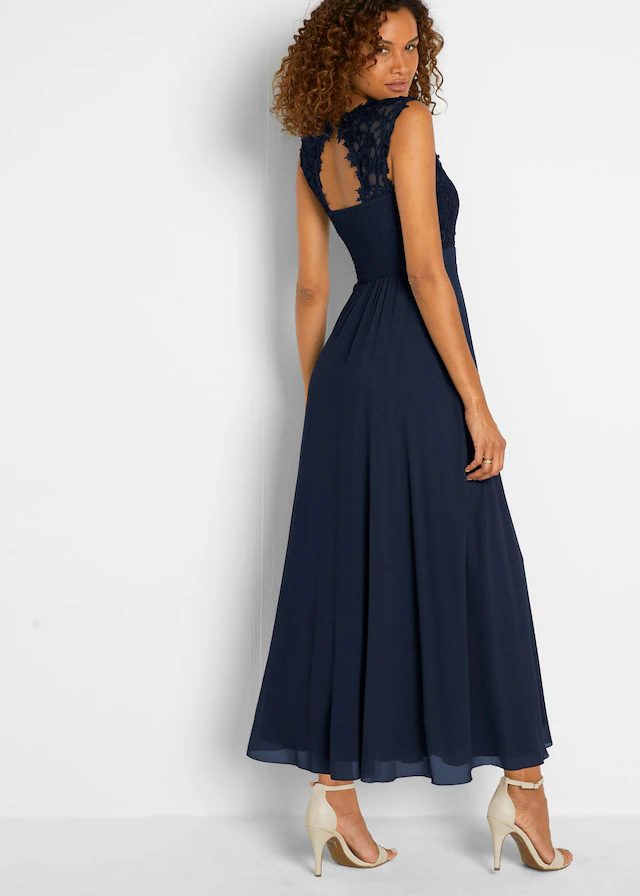 bonprix Maxikleid »Maxikleid mit Spitze« Maxikleid mit Spitze