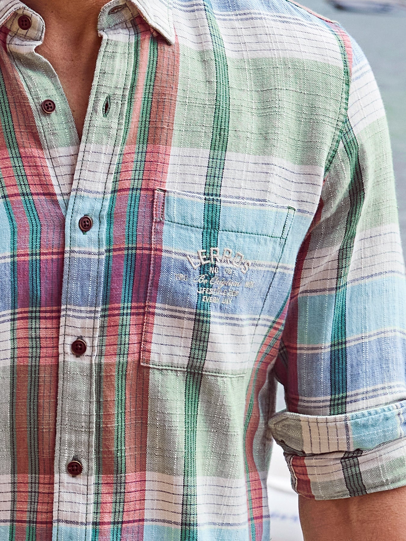 Karohemd für Herren mit verdecktem Button-down-Kragen